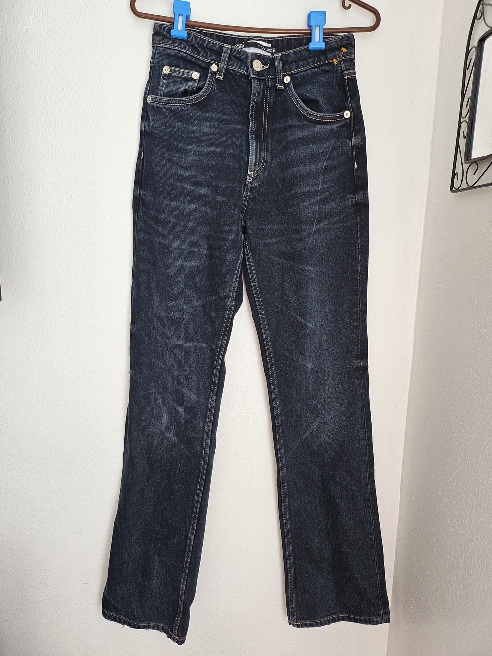 Zara Jeans Denim Style 07/10 Women's  Dark Wash Blue Boot